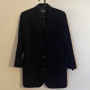 Vince Black Wool Blend Blazer with Shrunken Sleeves Size 6